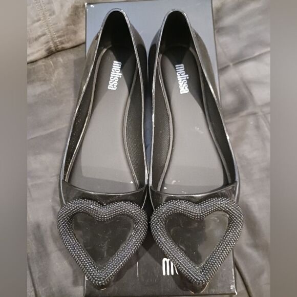 Melissa Pointy Heart Flats - Picture 1 of 7